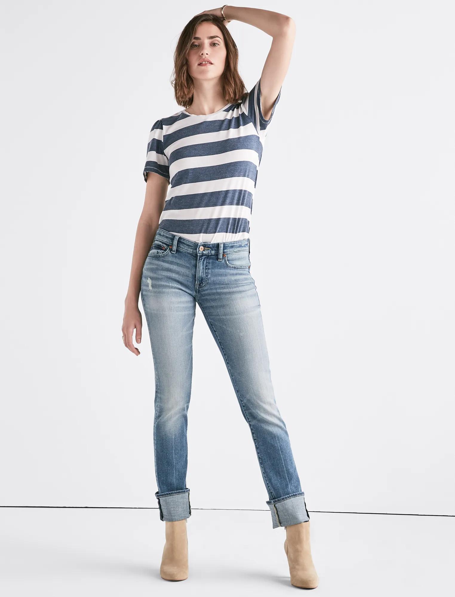 Sweet Mid Rise Straight Jean, image 4