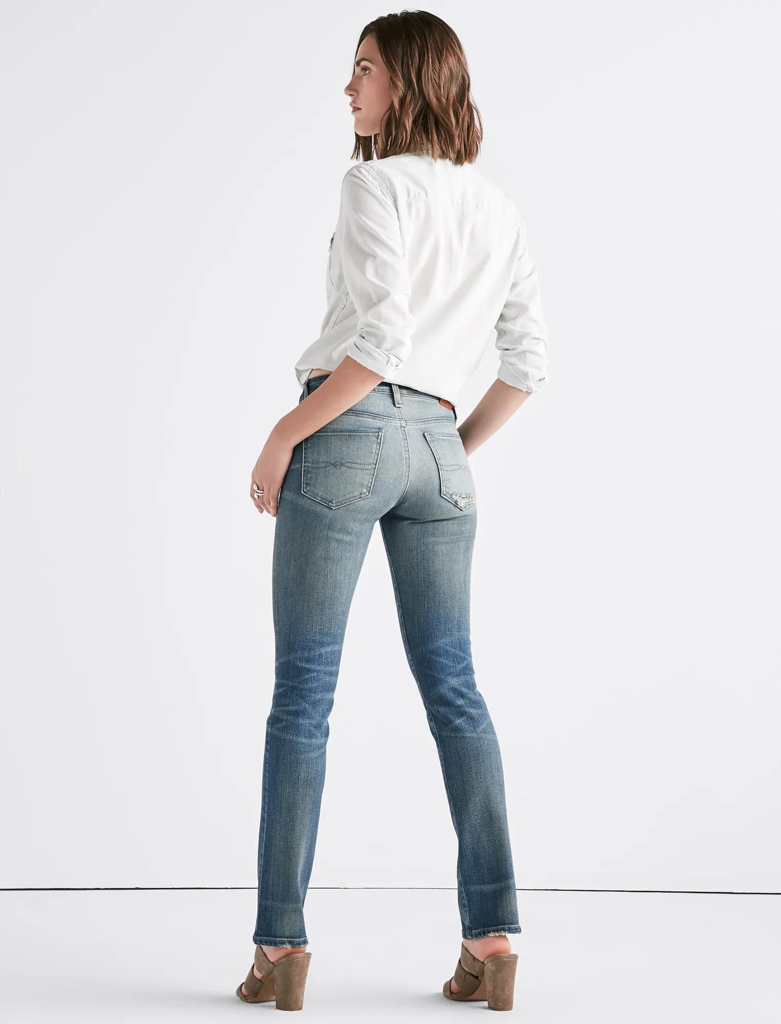 Sweet Mid Rise Tinted Straight Jean, image 3