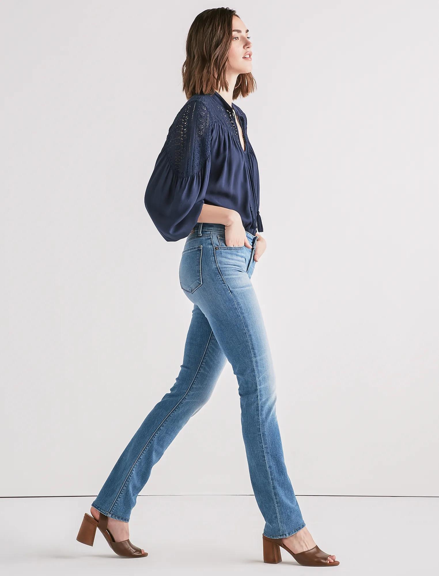 Ava Mid Rise Straight Jean, image 2