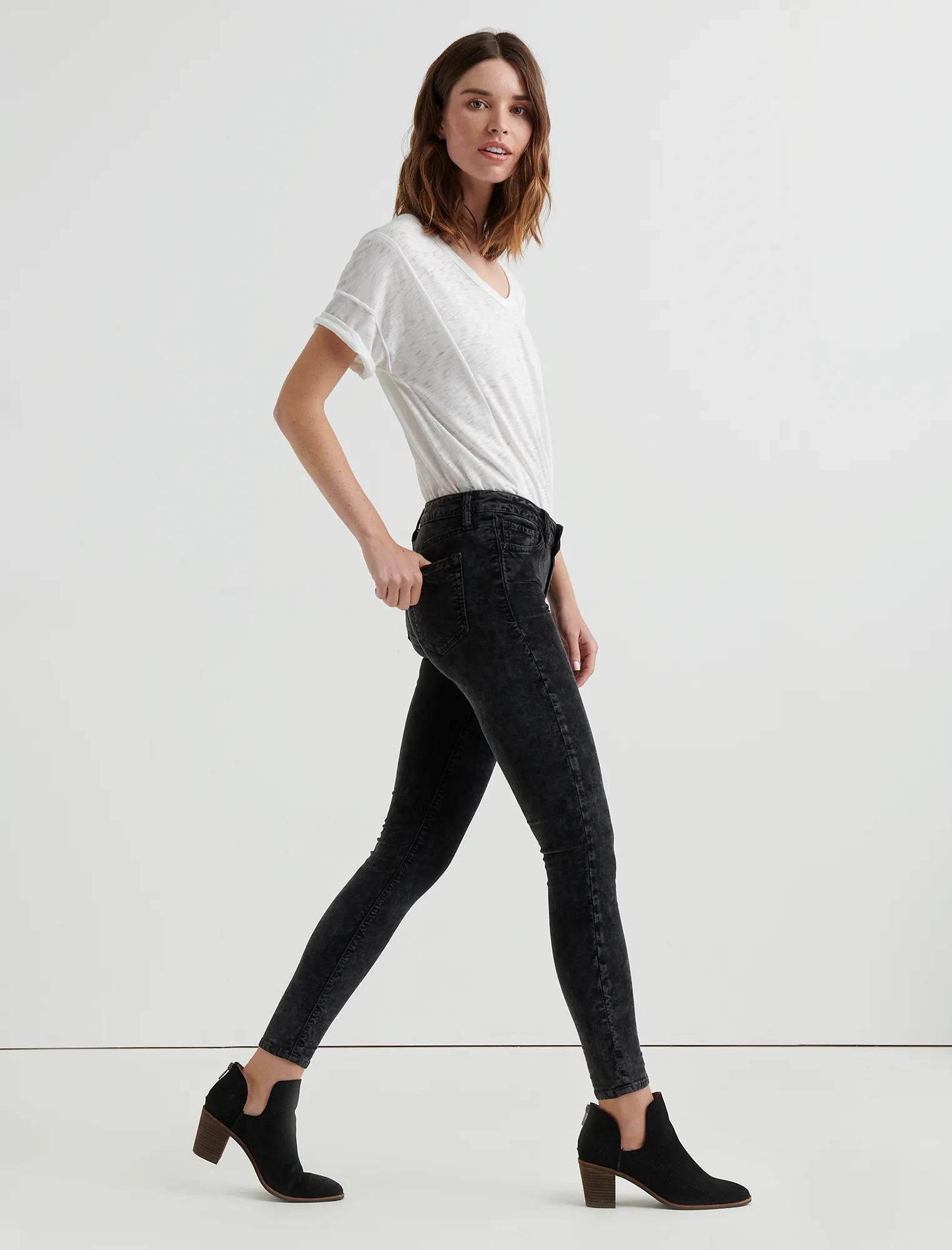 AVA MID RISE SKINNY VELVET PANT, image 2
