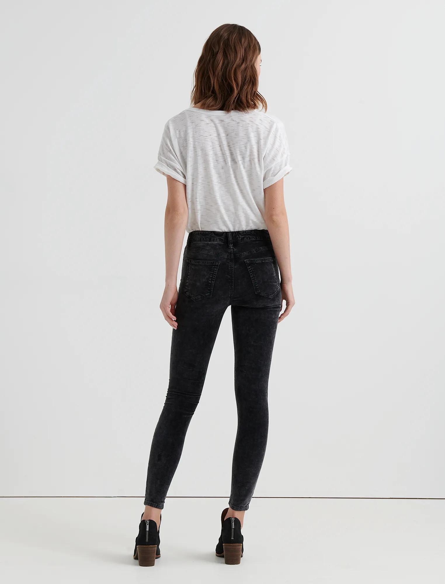AVA MID RISE SKINNY VELVET PANT, image 3