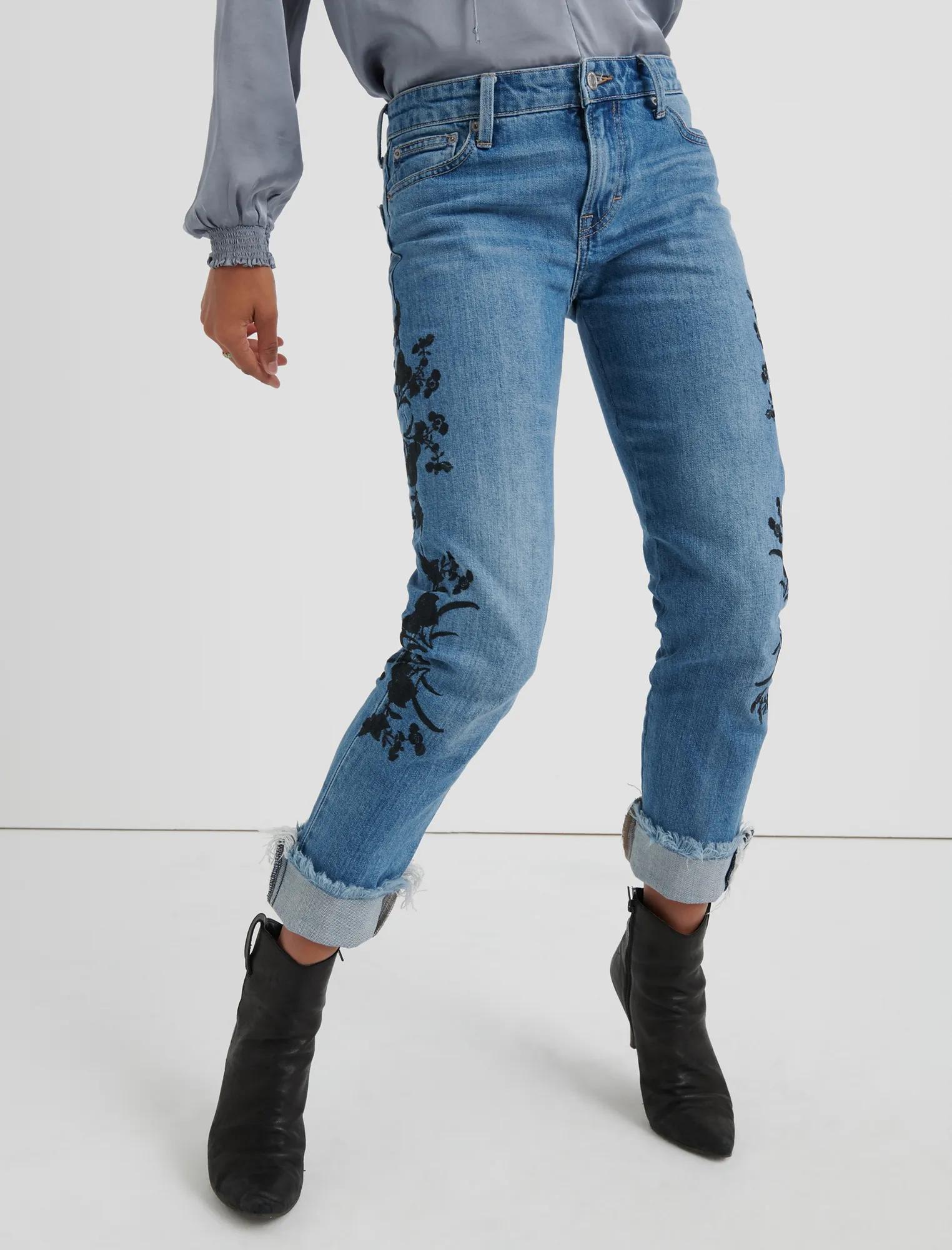 SIENNA SLIM BOYFRIEND with Embroidery, image 1