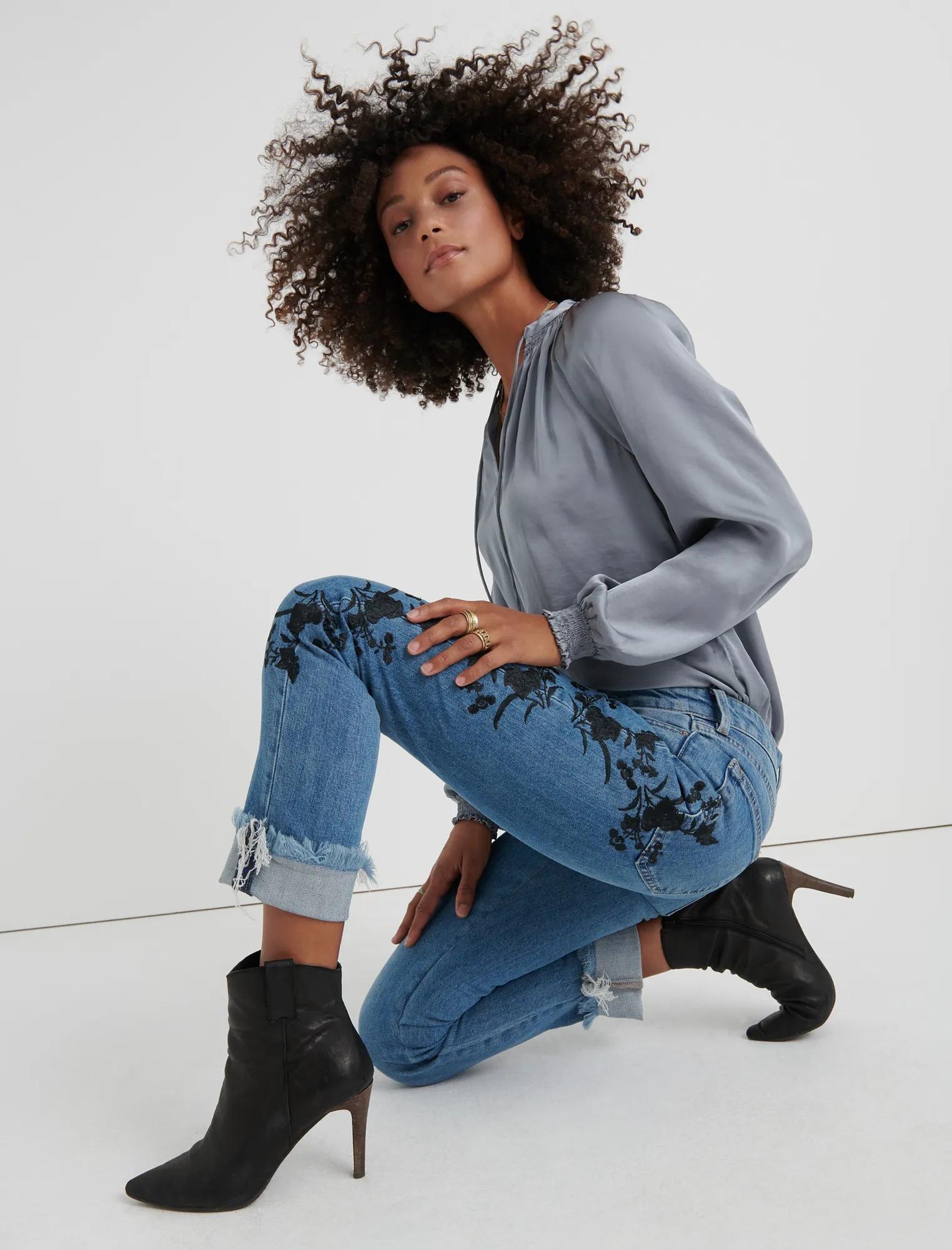 SIENNA SLIM BOYFRIEND with Embroidery, image 2