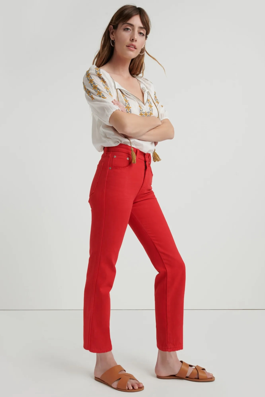 MID RISE AUTHENTIC STRAIGHT CROP JEAN, image 2