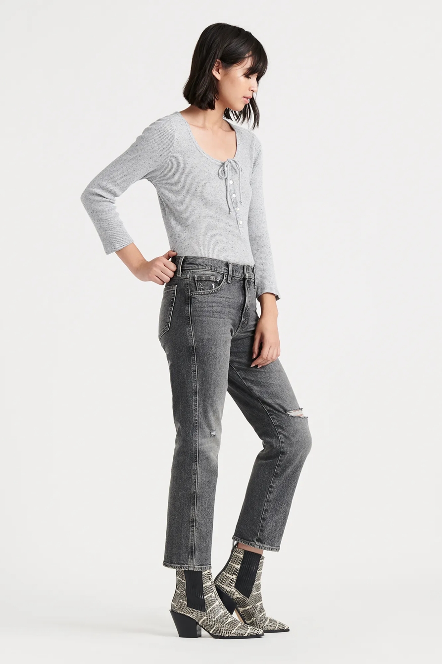 MID RISE AUTHENTIC STRAIGHT CROP JEAN, image 3