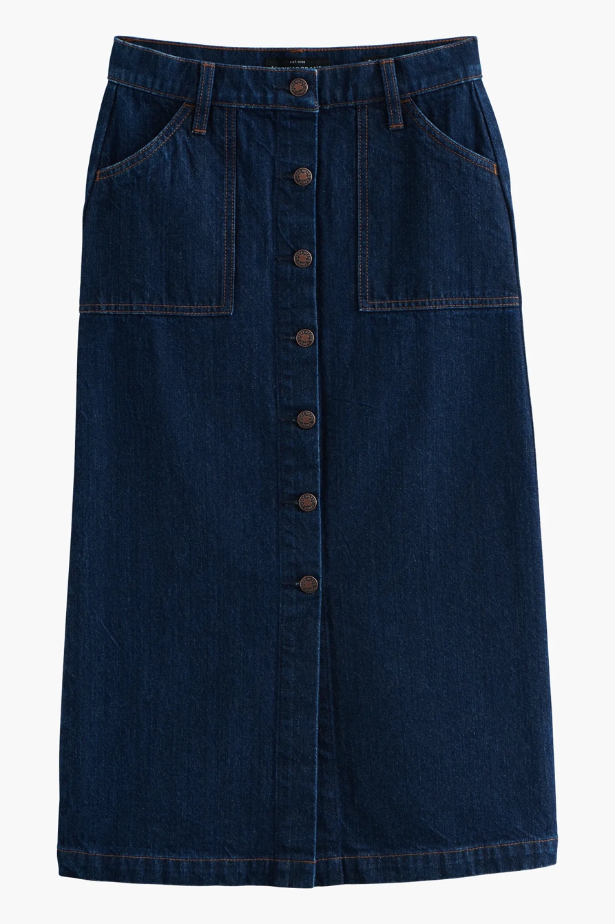 BUTTON THRU MIDI SKIRT, image 5