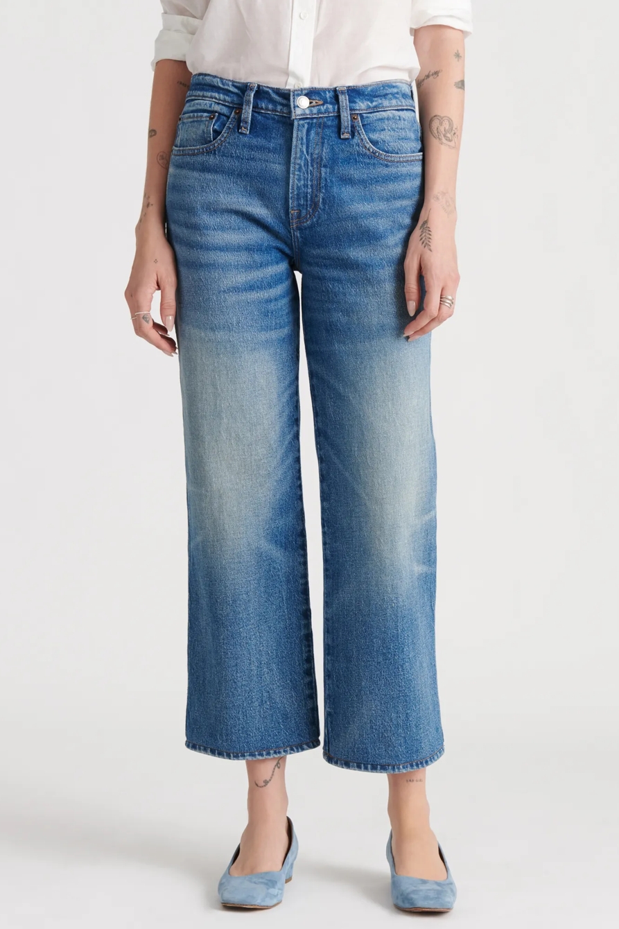 MID RISE CROP WIDE LEG JEAN, image 2