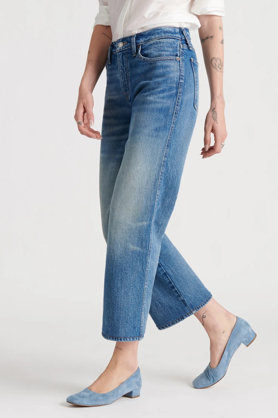 MID RISE CROP WIDE LEG JEAN, image 3