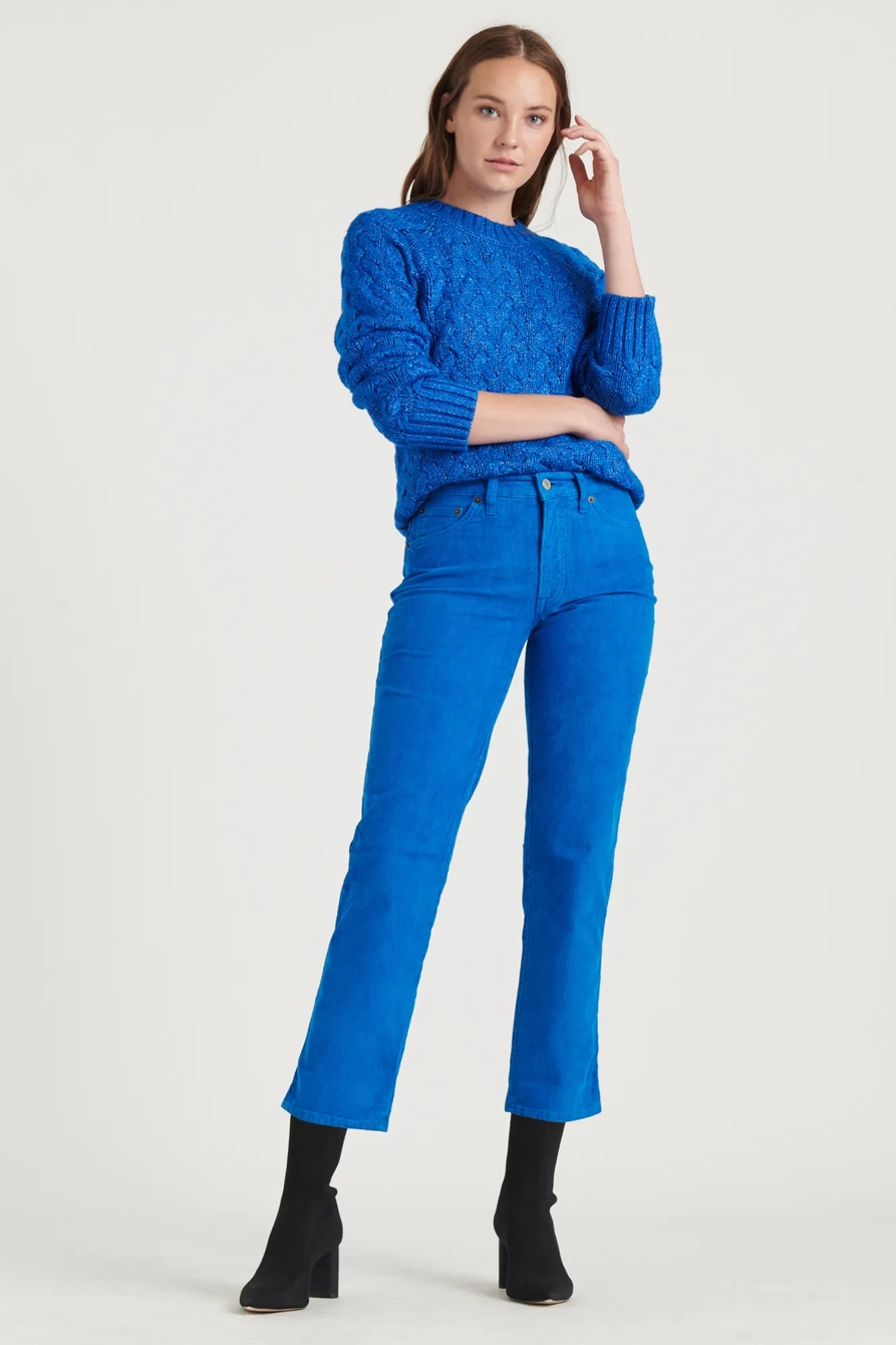 MID RISE AUTHENTIC STRAIGHT CROP CORDUROY JEAN, image 1
