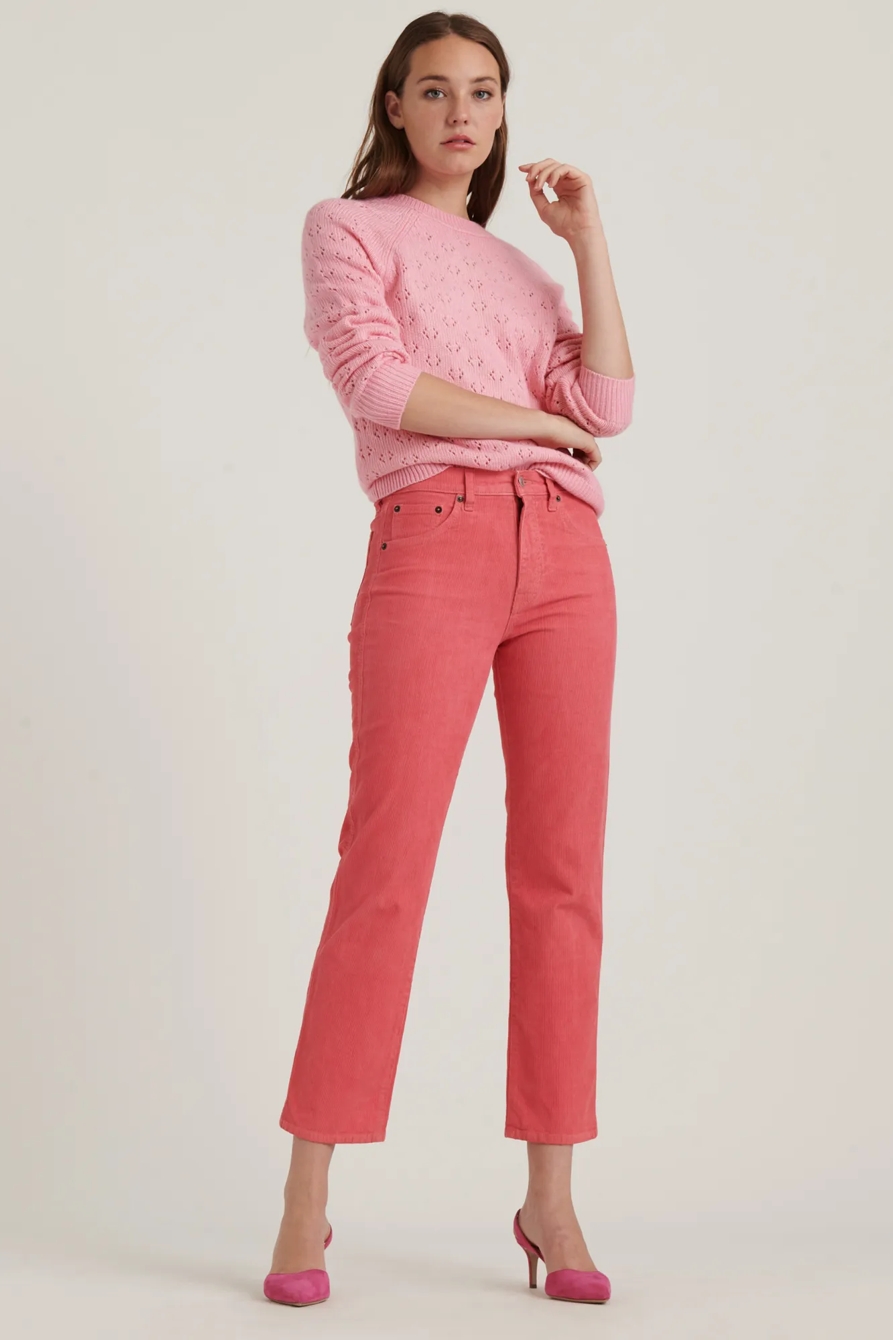 MID RISE AUTHENTIC STRAIGHT CROP CORDUROY JEAN, image 1