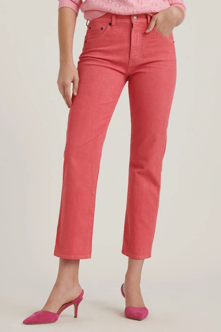 MID RISE AUTHENTIC STRAIGHT CROP CORDUROY JEAN, image 2