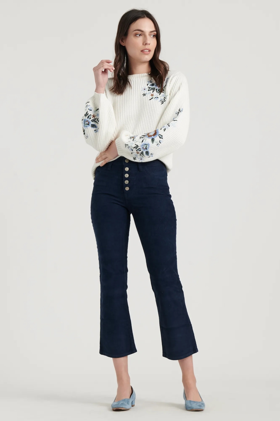 HIGH RISE BRIDGETTE MINI BOOT CORDUROY JEAN, image 1
