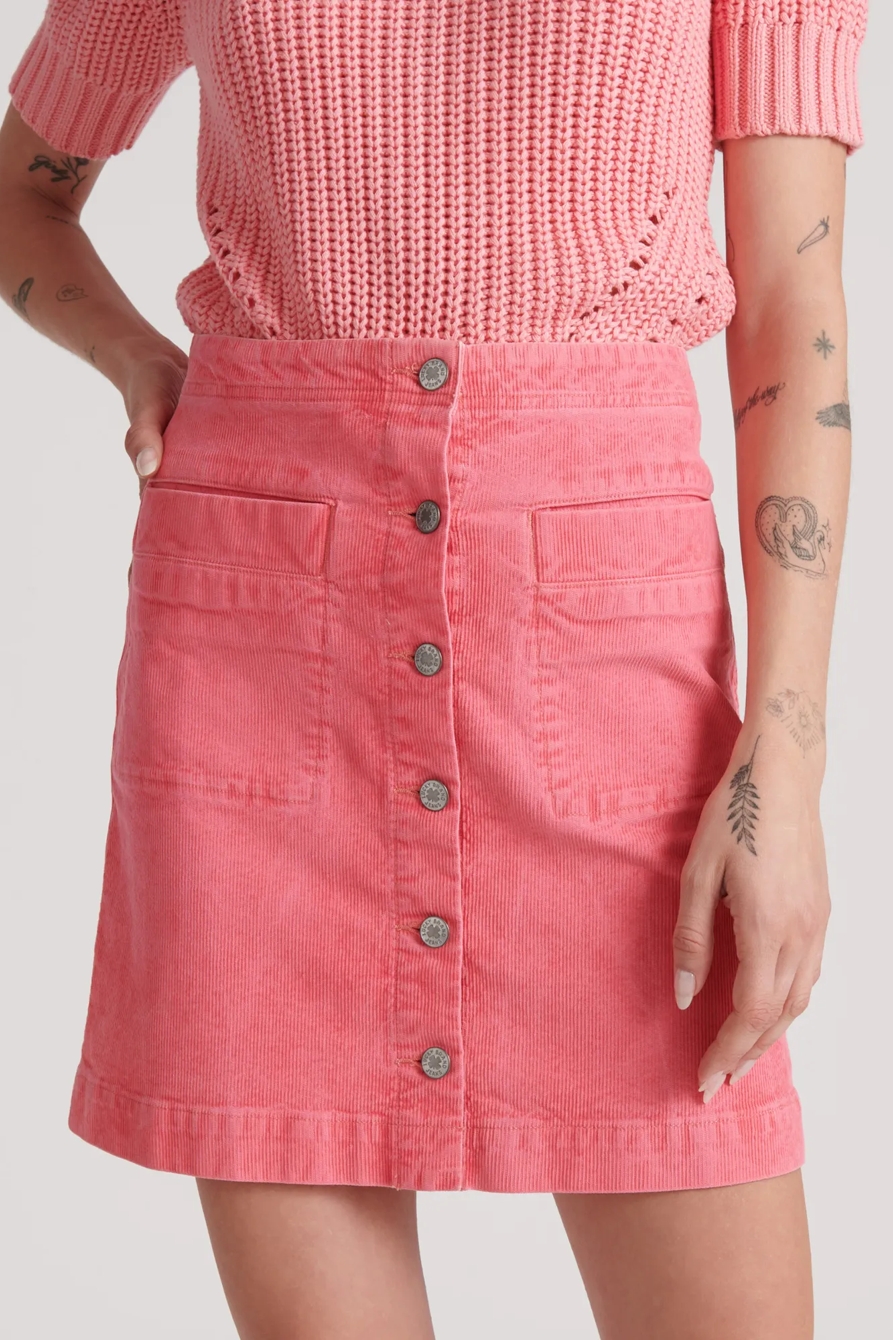 BUTTON FRONT MINI CORDUROY JEAN, image 2