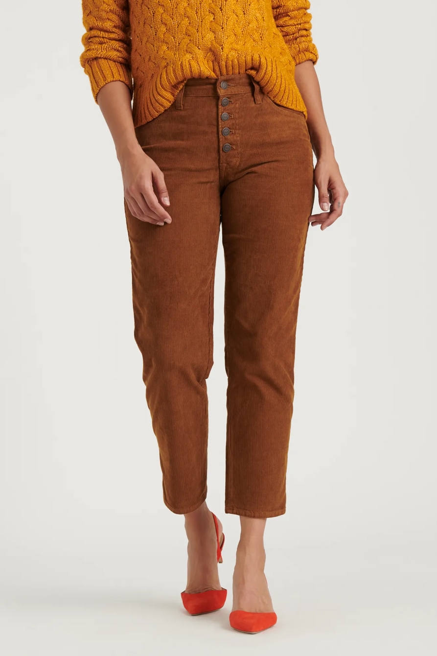 MID RISE AUTHENTIC STRAIGHT CROP CORDUROY JEAN, image 2