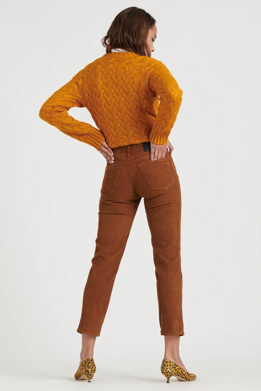 MID RISE AUTHENTIC STRAIGHT CROP CORDUROY JEAN, image 4