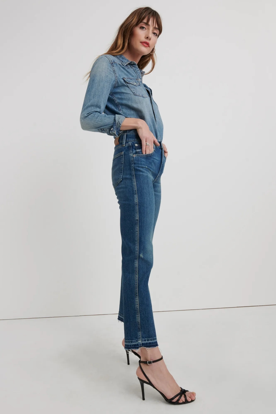 MID RISE AUTHENTIC STRAIGHT CROP JEAN, image 2