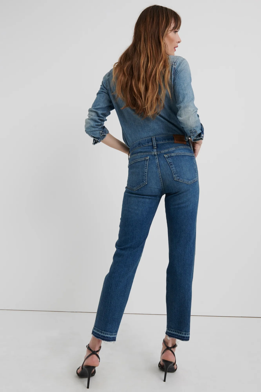 MID RISE AUTHENTIC STRAIGHT CROP JEAN, image 3