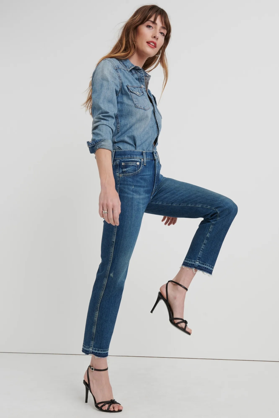 MID RISE AUTHENTIC STRAIGHT CROP JEAN, image 4