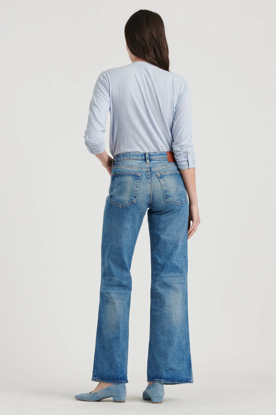 MID RISE AUTHENTIC WIDE LEG JEAN, image 3