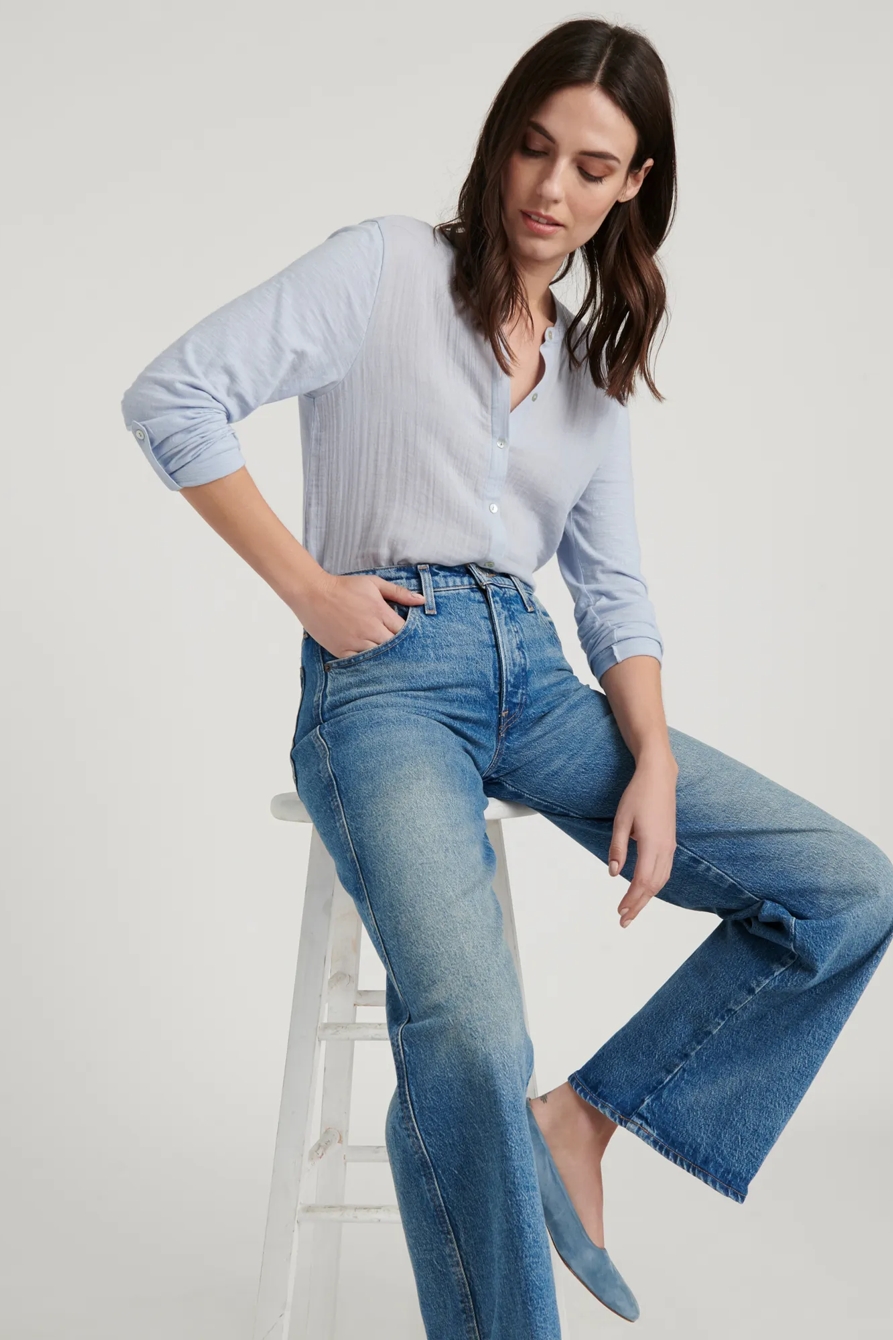 MID RISE AUTHENTIC WIDE LEG JEAN, image 4
