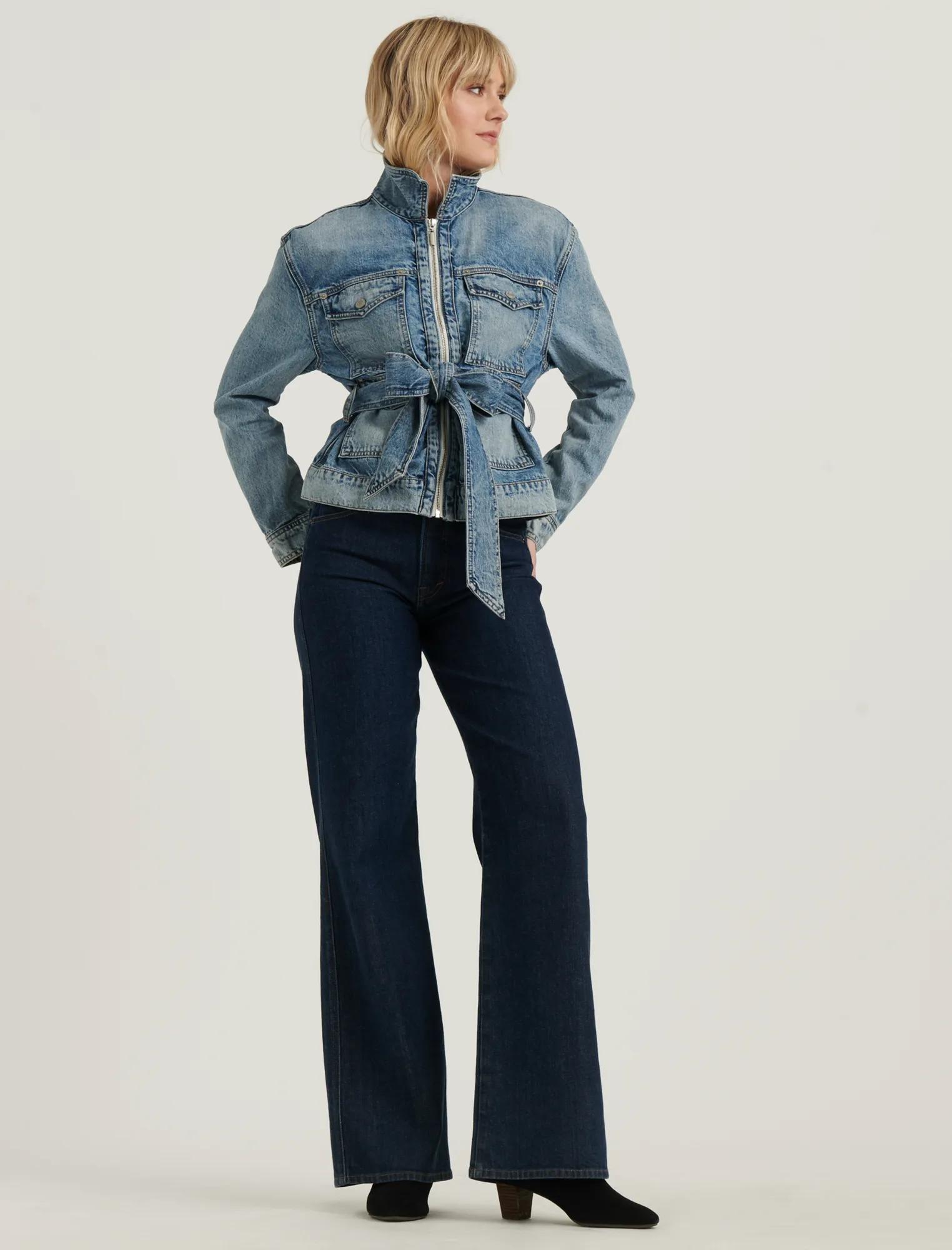 BELTED DENIM JACKET, image 2