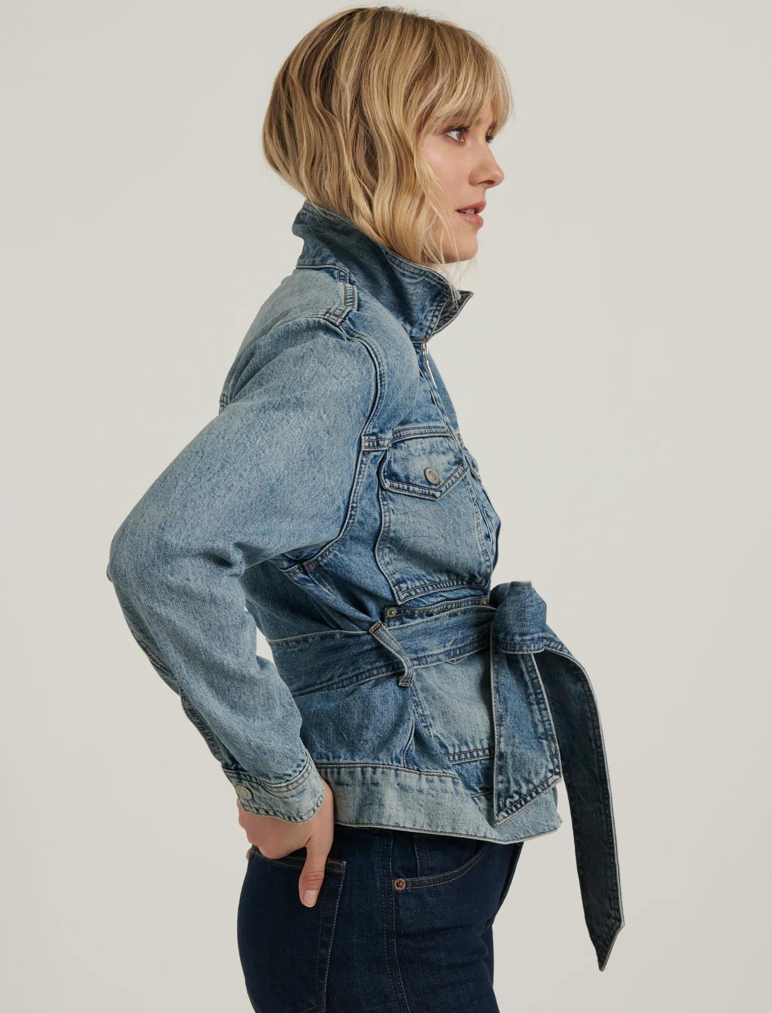 BELTED DENIM JACKET, image 3