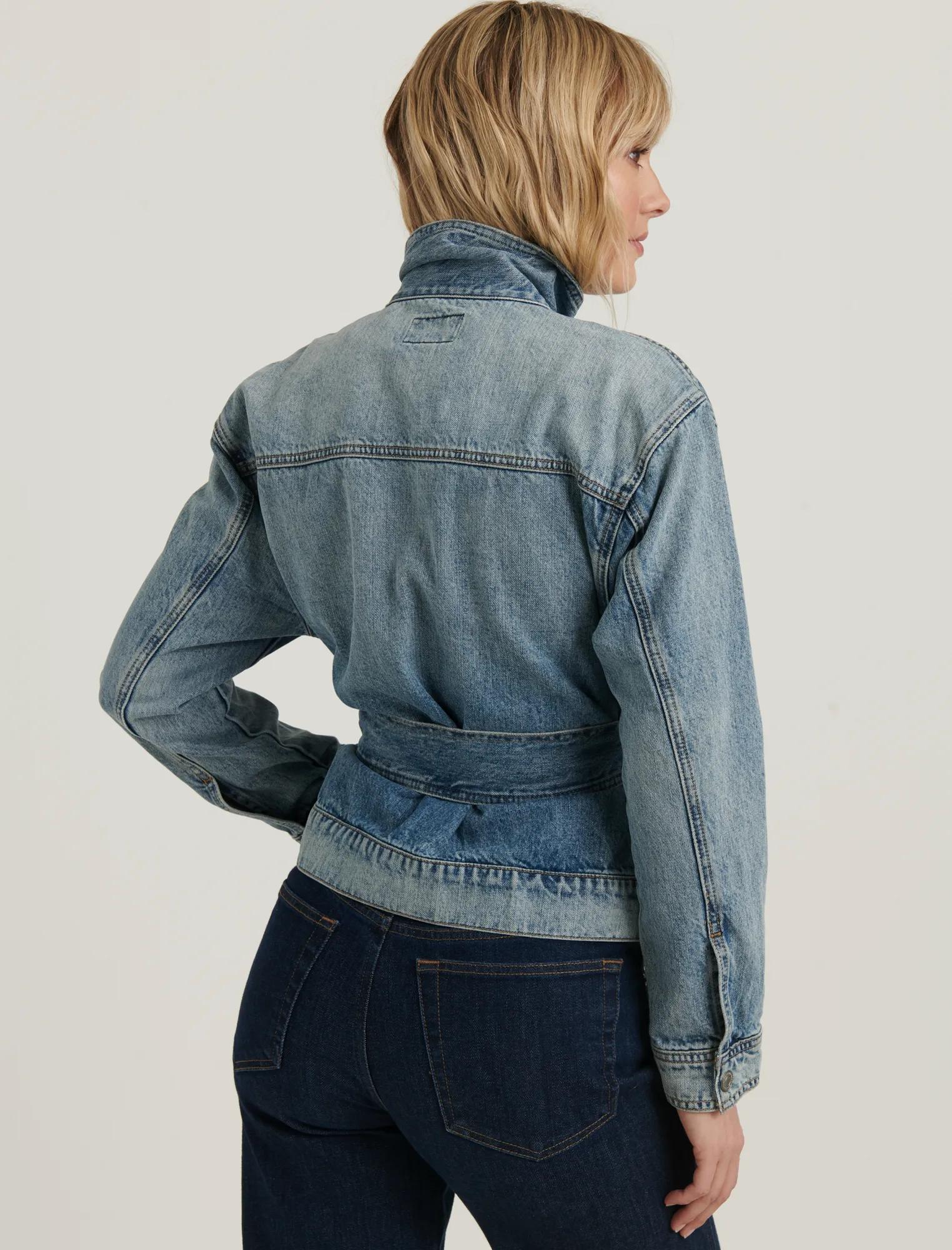 BELTED DENIM JACKET, image 4