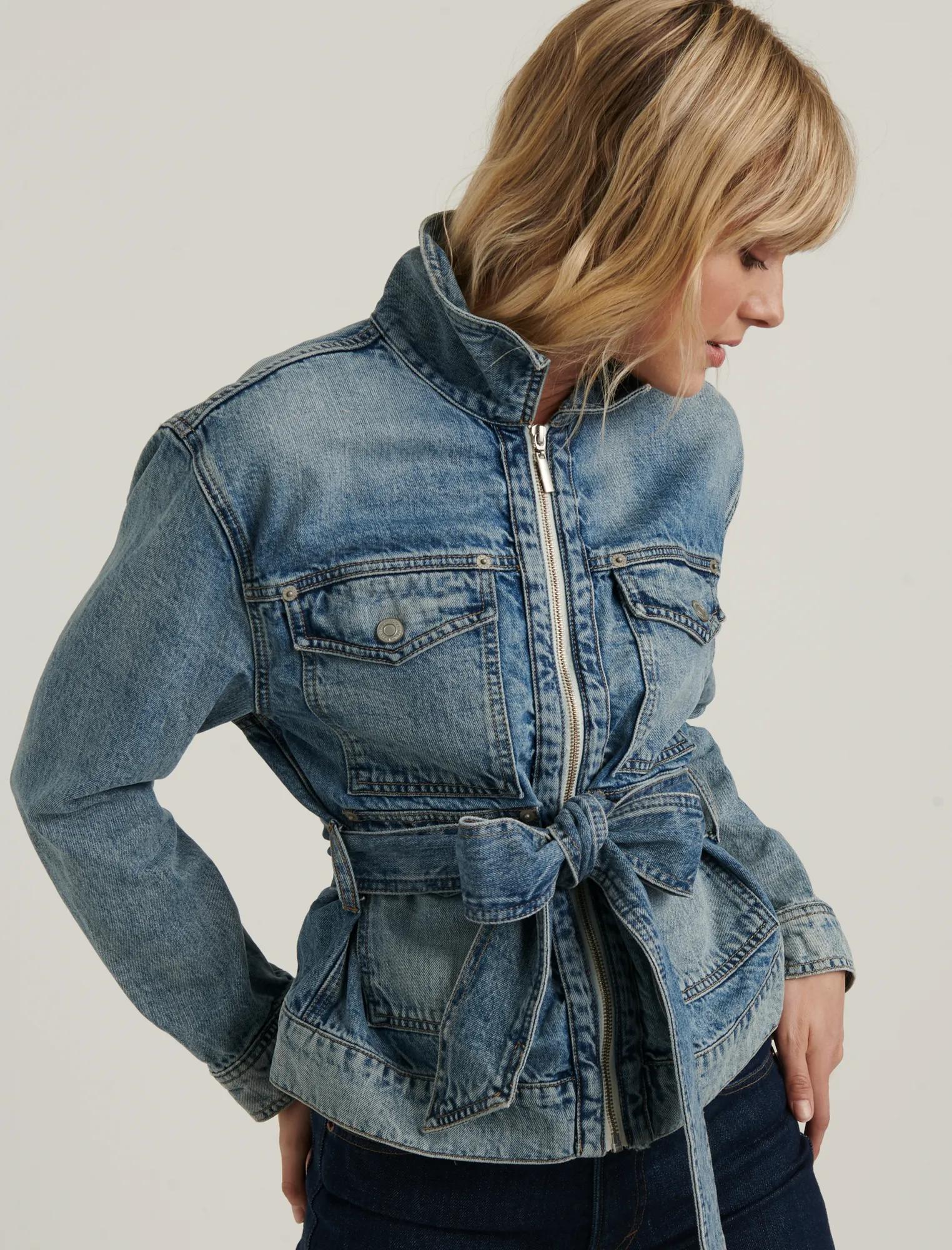 BELTED DENIM JACKET, image 5
