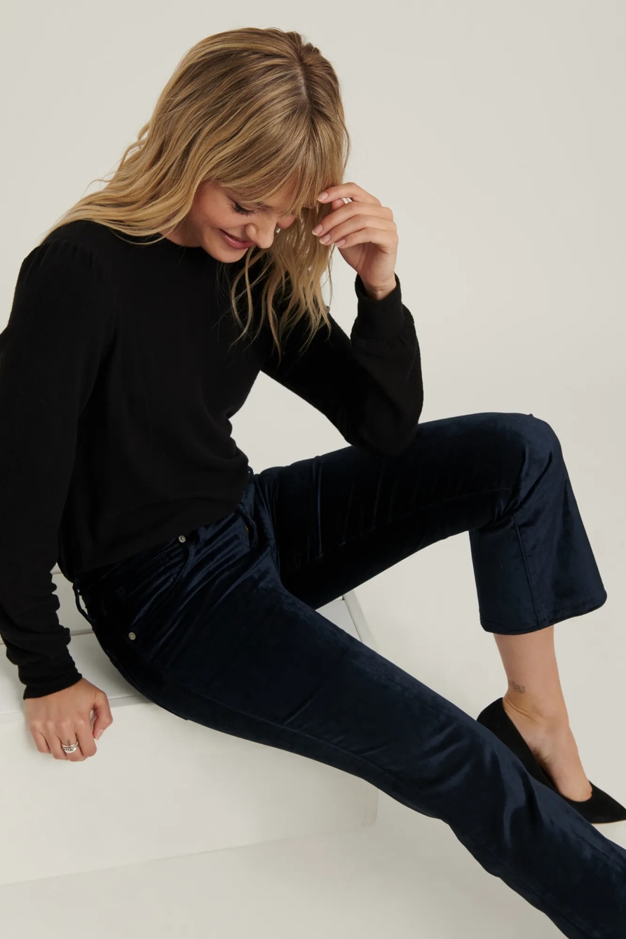 MID RISE AVA CROP MINI BOOT VELVET JEAN, image 6