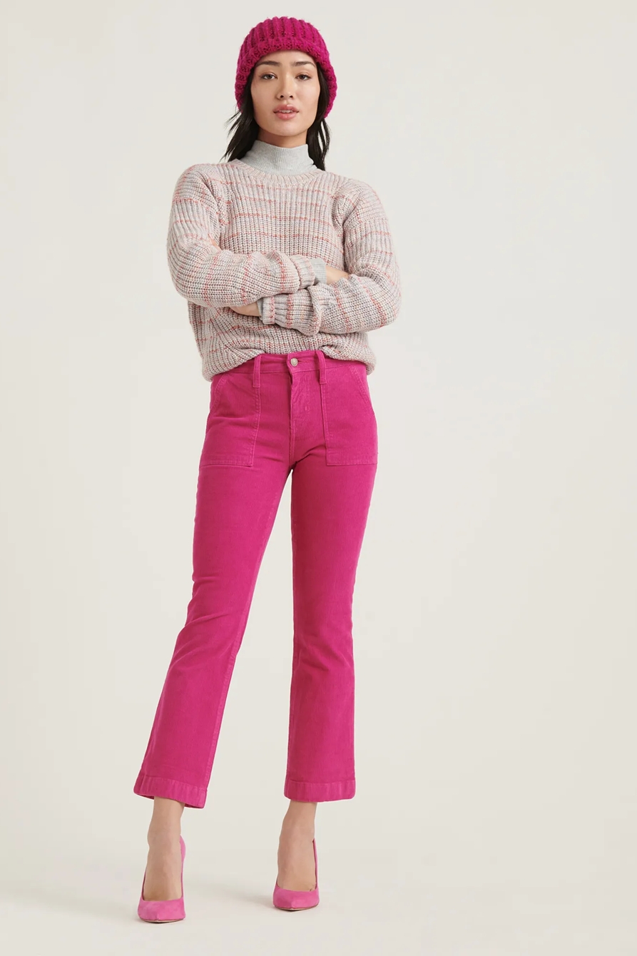 MID RISE AVA CROP MINI BOOT CORDUROY JEAN, image 1