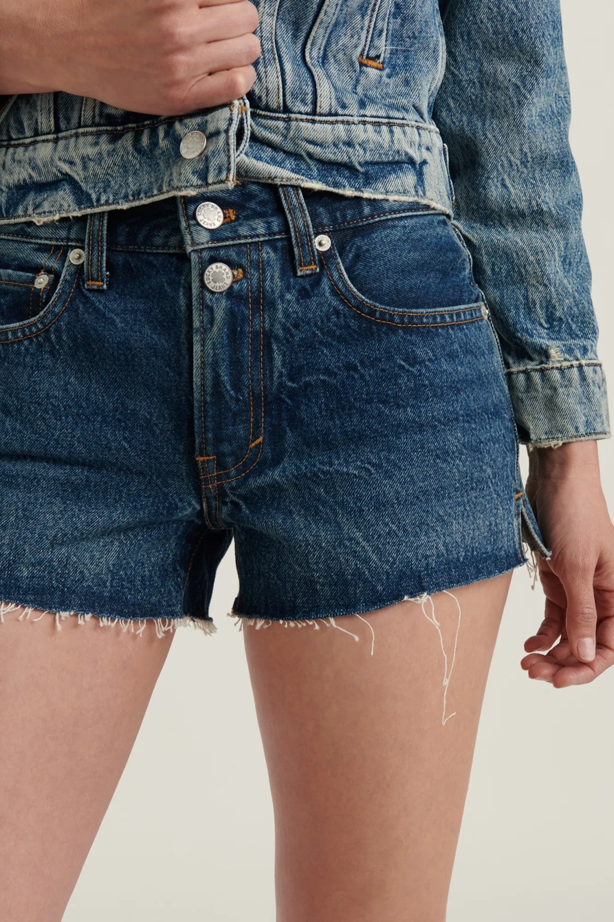 MID RISE CUT OFF JEAN SHORT, image 4