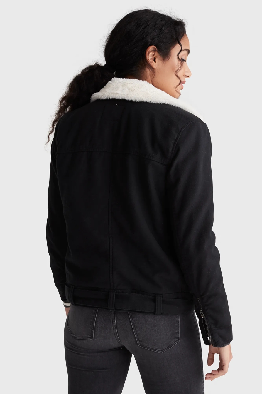 FAUX FUR MOTO TRUCKER JACKET, image 4