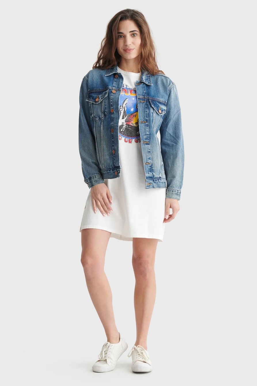 BELLA BOYFRIEND DENIM TRUCKER, image 1