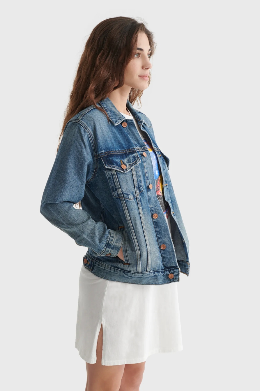 BELLA BOYFRIEND DENIM TRUCKER, image 3