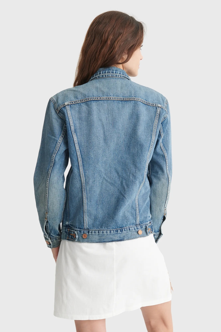 BELLA BOYFRIEND DENIM TRUCKER, image 4