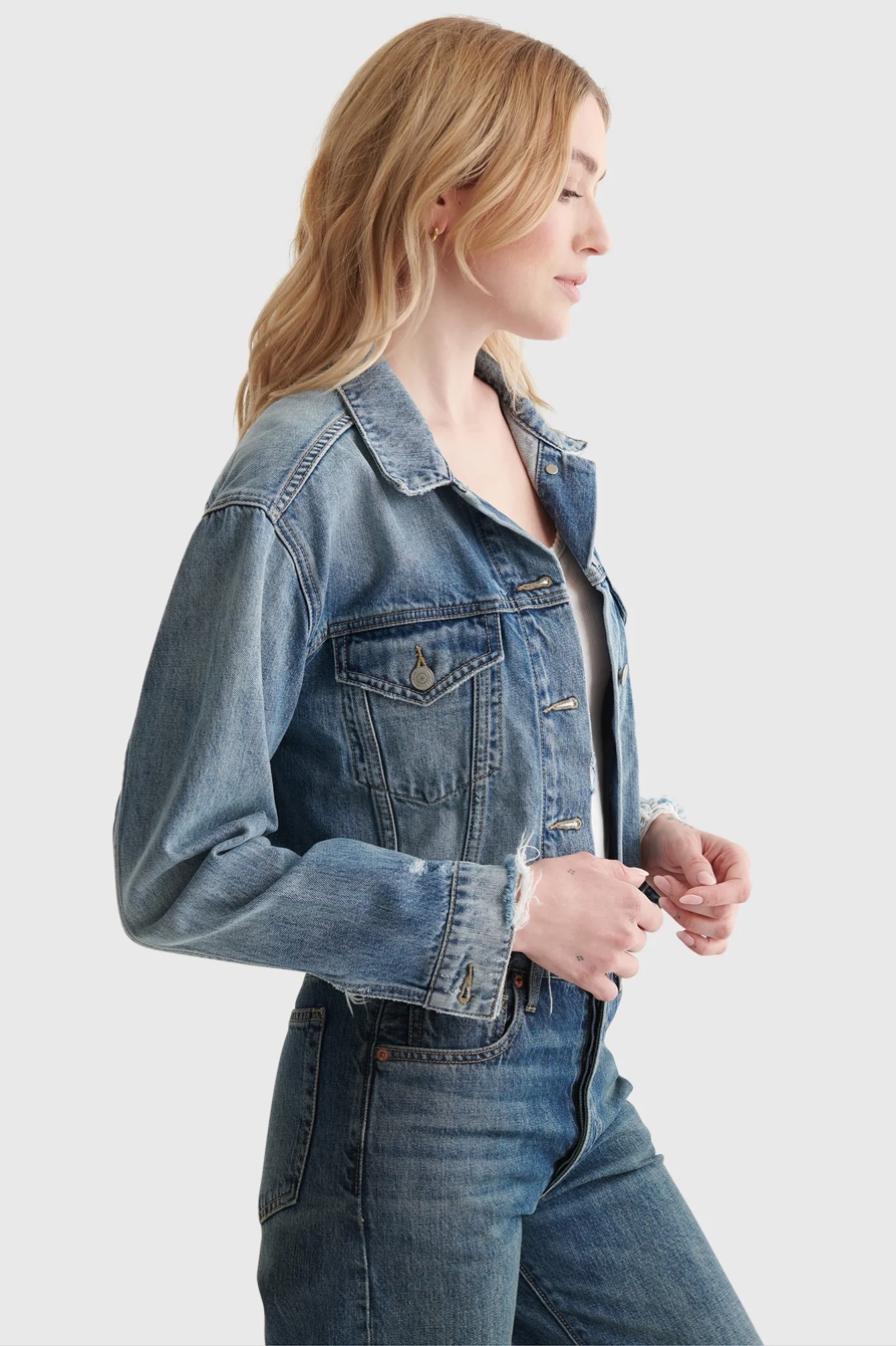 CUT OFF JEAN TRUCKER JACKET, image 4