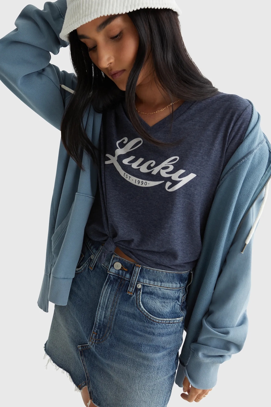 HIGH RISE CUT OFF JEAN SKIRT, image 2