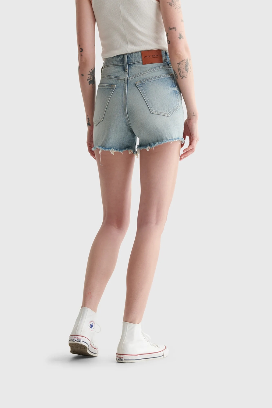 HIGH RISE CUT OFF JEAN SHORT, image 4