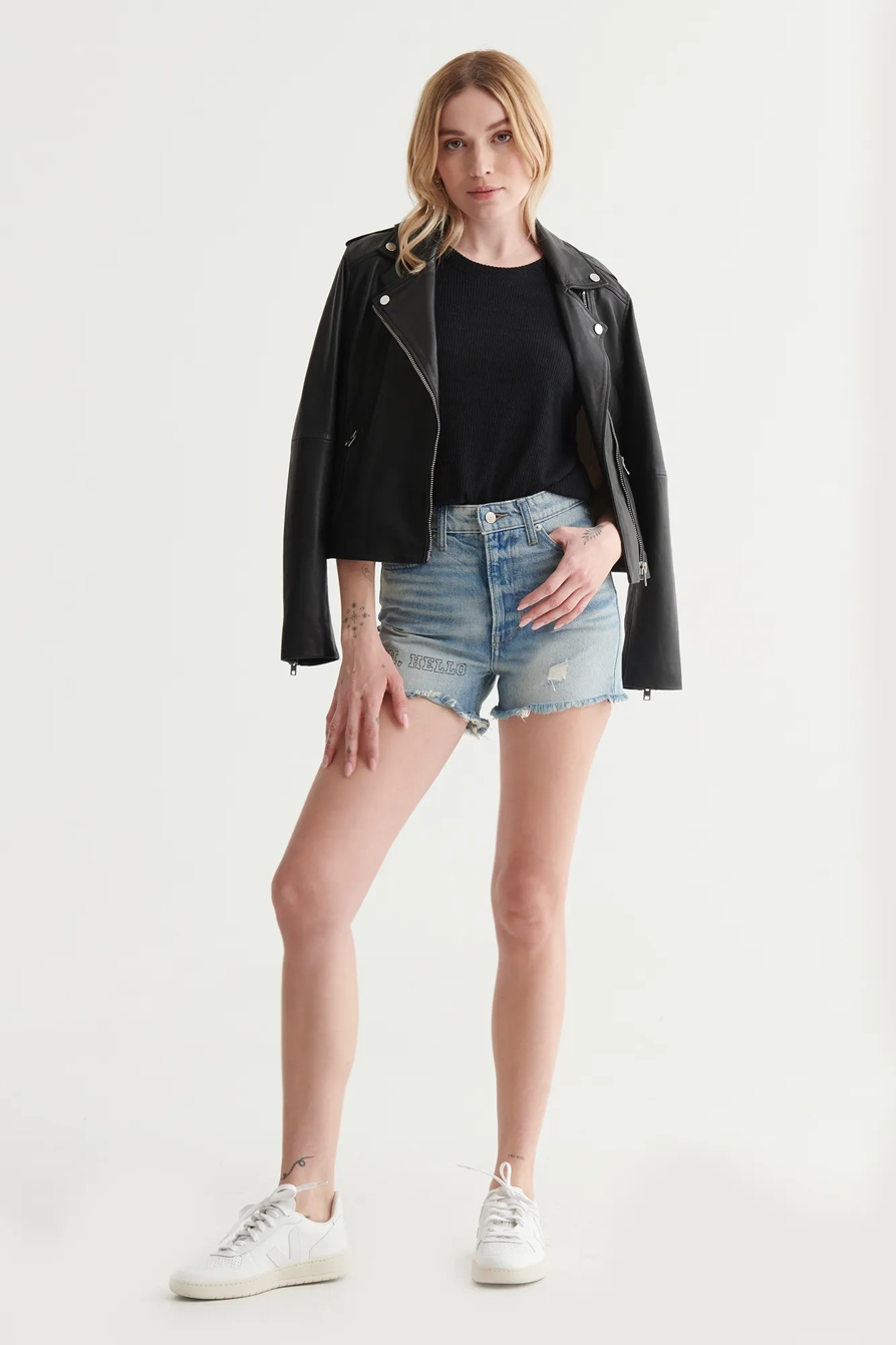 LUCKY PATCH HIGH RISE CUT OFF SHORT, image 2