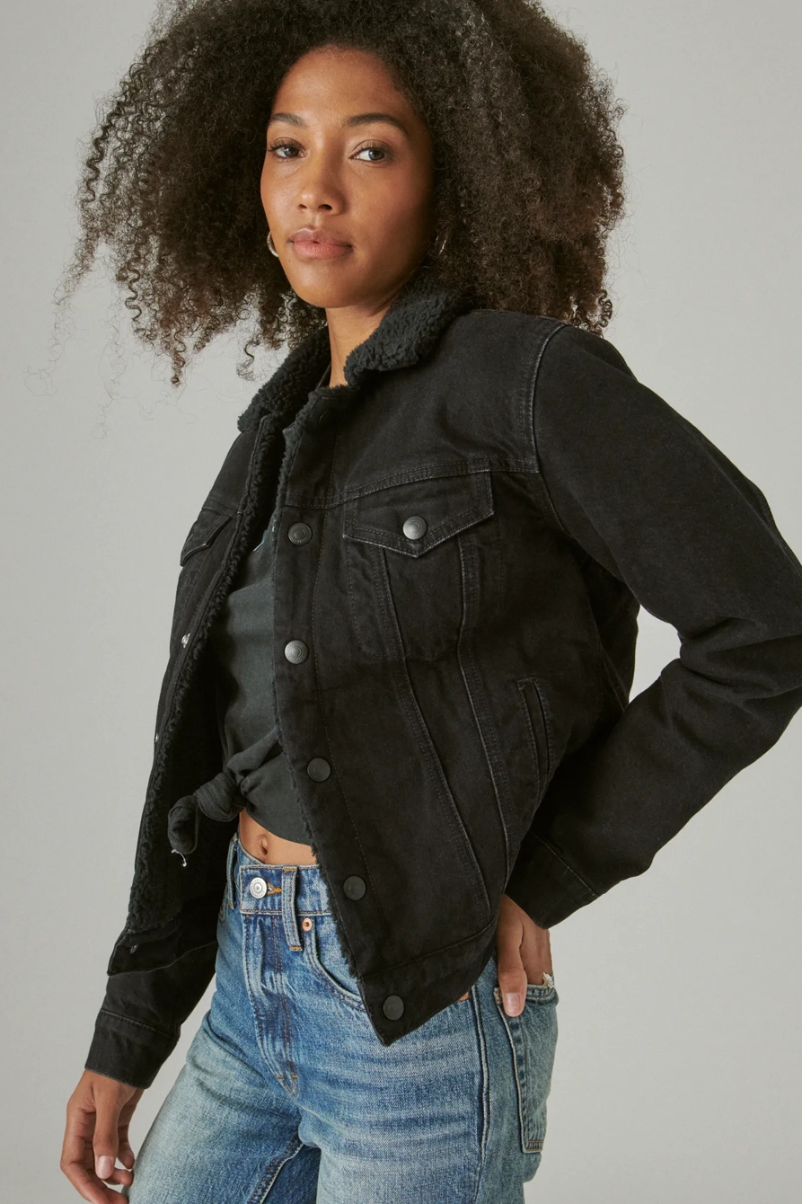 CLASSIC ICON FAUX SHEARLING TRUCKER, image 3