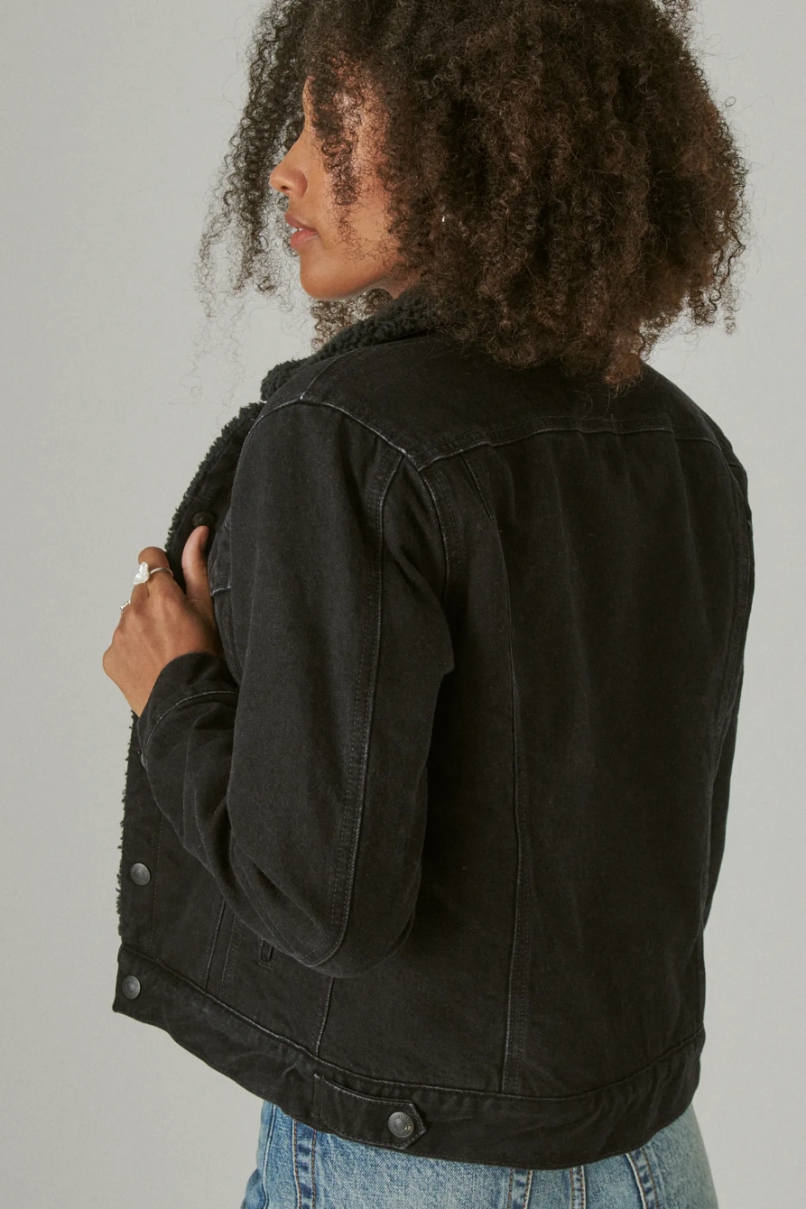 CLASSIC ICON FAUX SHEARLING TRUCKER, image 4