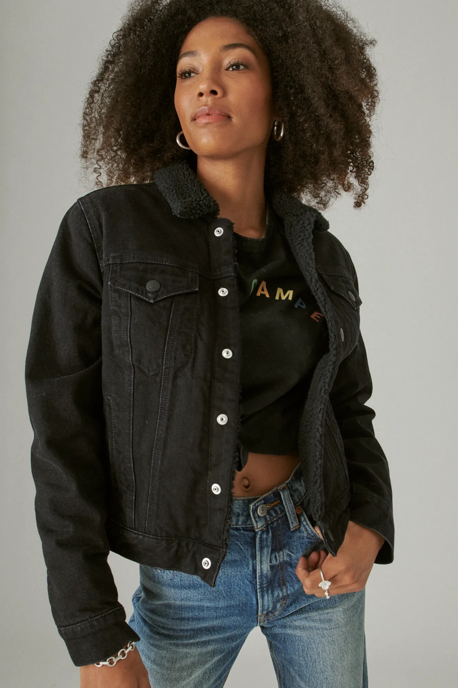 CLASSIC ICON FAUX SHEARLING TRUCKER, image 6