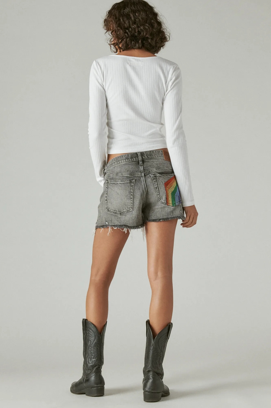 LUCKY LEGEND PINK FLOYD 3" MID RISE BOY SHORT, image 2