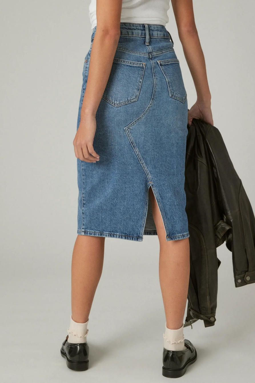 DENIM MIDI SKIRT, image 3