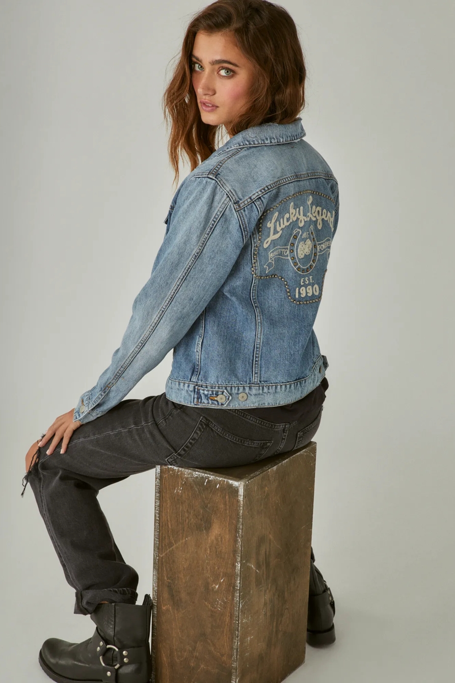 LUCKY LEGEND STUDDED GRAPHIC JACKET, image 4