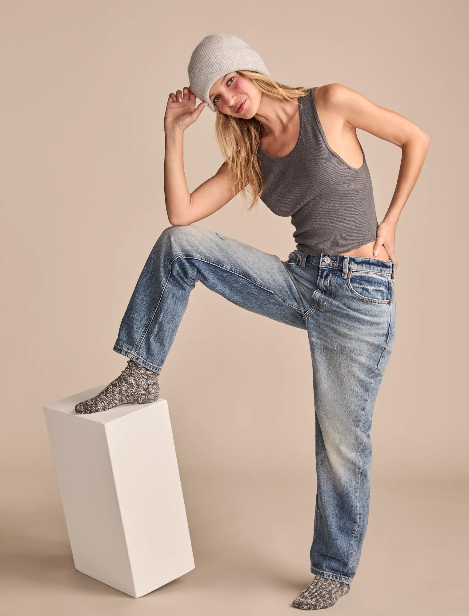 mid rise boy jean