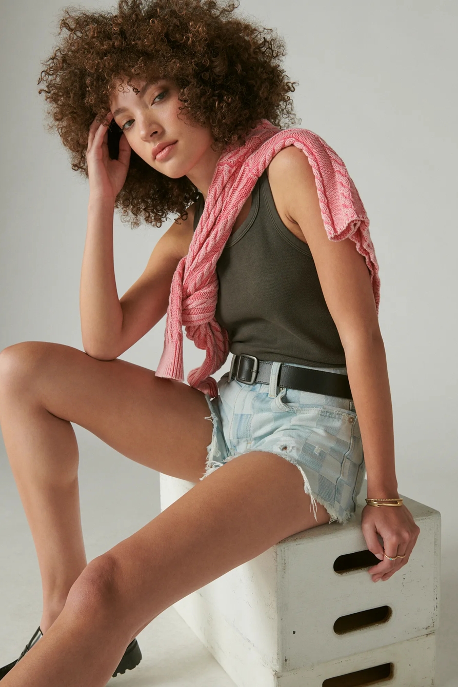MID RISE BOY CHECKERED SHORT, image 2