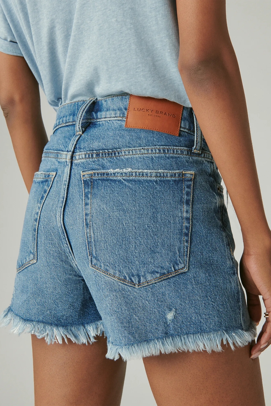 PLEATED HIGH RISE MOM SHORT, image 2