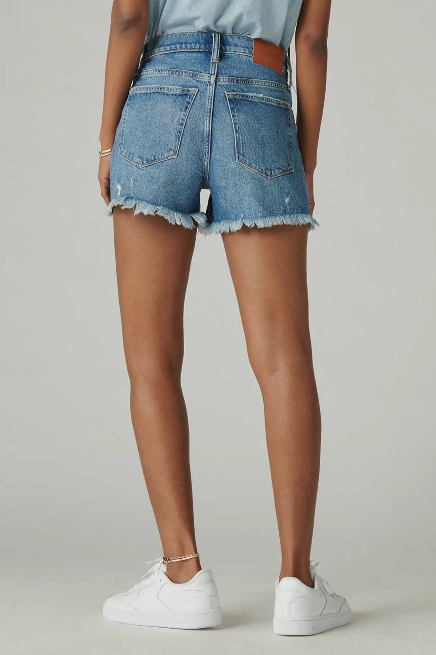 PLEATED HIGH RISE MOM SHORT, image 3
