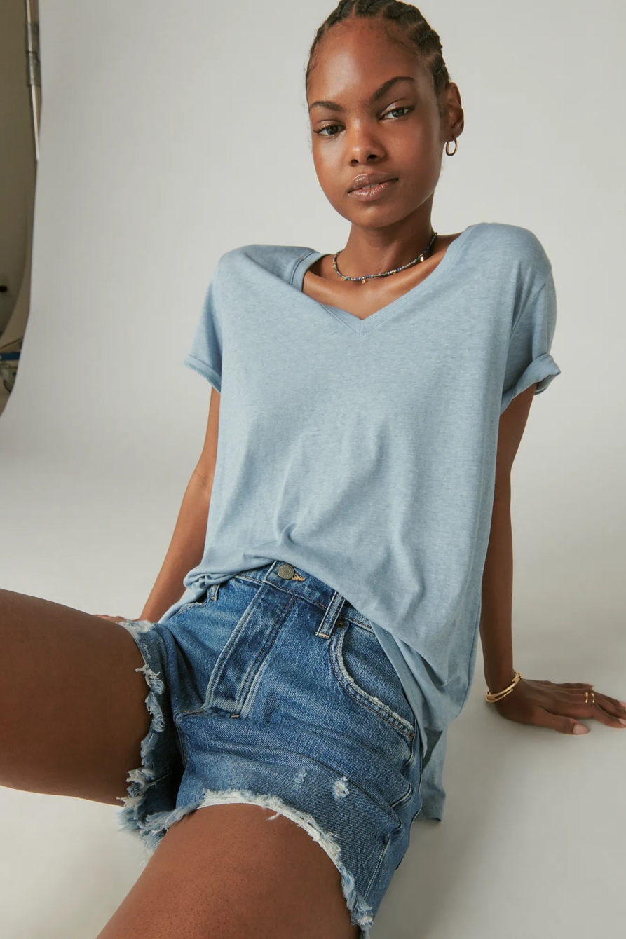 PLEATED HIGH RISE MOM SHORT, image 4
